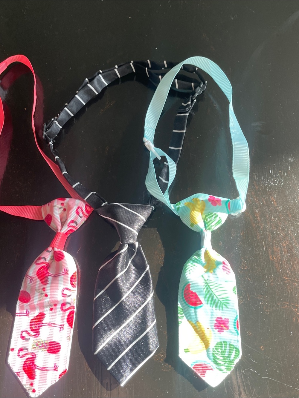 Childrens' Fun Tie Set - Pink, Black, Light Blue